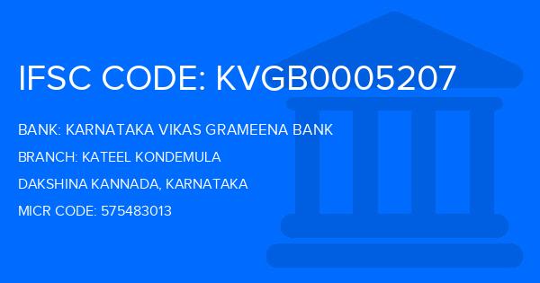 Karnataka Vikas Grameena Bank Kateel Kondemula Branch IFSC Code