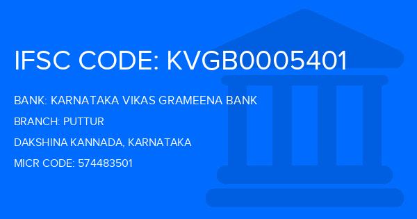 Karnataka Vikas Grameena Bank Puttur Branch IFSC Code