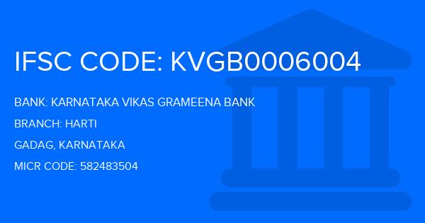 Karnataka Vikas Grameena Bank Harti Branch IFSC Code