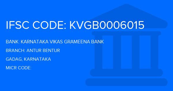 Karnataka Vikas Grameena Bank Antur Bentur Branch IFSC Code