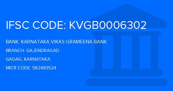 Karnataka Vikas Grameena Bank Gajendragad Branch IFSC Code