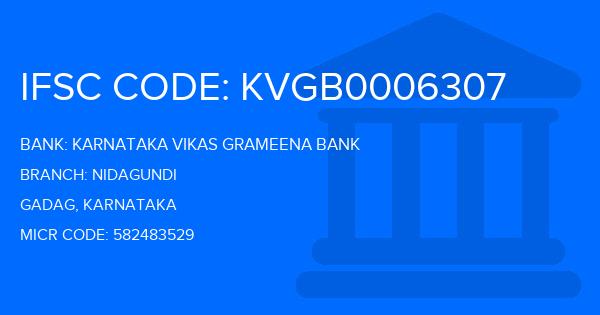 Karnataka Vikas Grameena Bank Nidagundi Branch IFSC Code