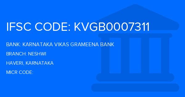 Karnataka Vikas Grameena Bank Neshwi Branch IFSC Code