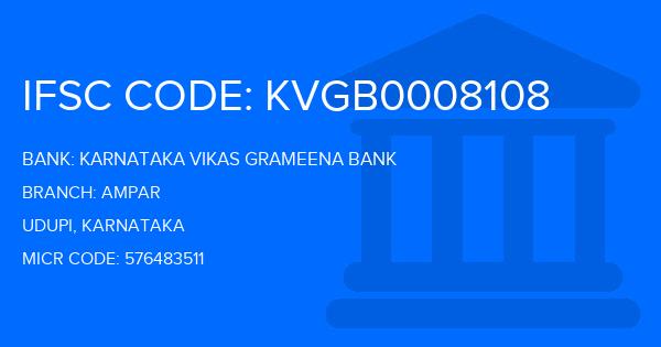 Karnataka Vikas Grameena Bank Ampar Branch IFSC Code