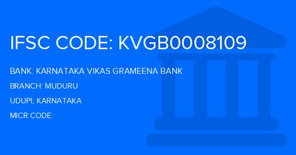 Karnataka Vikas Grameena Bank Muduru Branch IFSC Code
