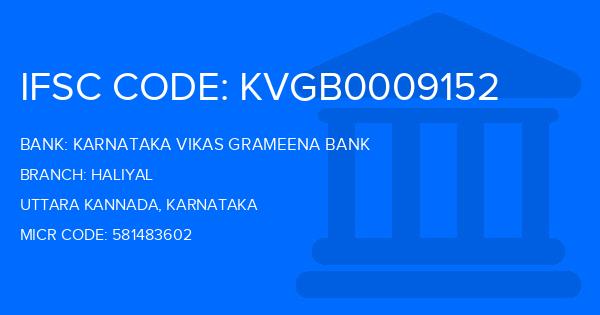 Karnataka Vikas Grameena Bank Haliyal Branch IFSC Code