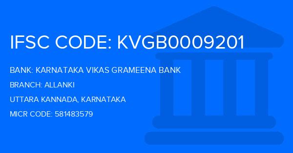 Karnataka Vikas Grameena Bank Allanki Branch IFSC Code