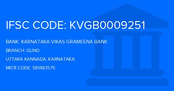 Karnataka Vikas Grameena Bank Gund Branch IFSC Code