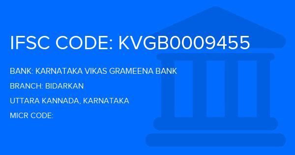 Karnataka Vikas Grameena Bank Bidarkan Branch IFSC Code