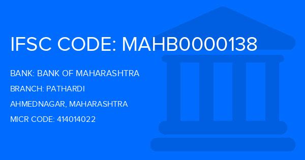 Bank Of Maharashtra (BOM) Pathardi Branch IFSC Code