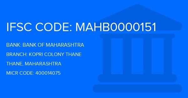 Bank Of Maharashtra (BOM) Kopri Colony Thane Branch IFSC Code
