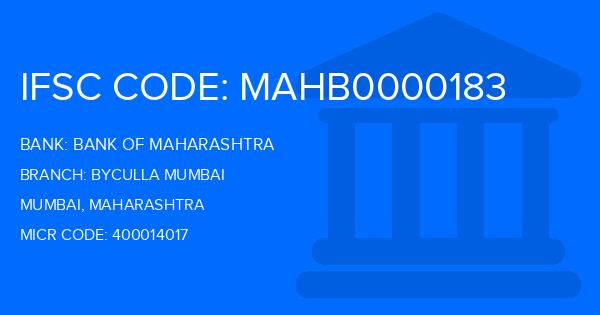 Bank Of Maharashtra (BOM) Byculla Mumbai Branch IFSC Code
