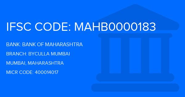 Bank Of Maharashtra (BOM) Byculla Mumbai Branch IFSC Code