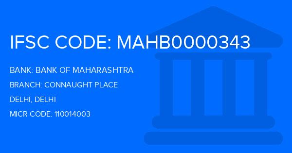 Bank Of Maharashtra (BOM) Connaught Place Branch IFSC Code