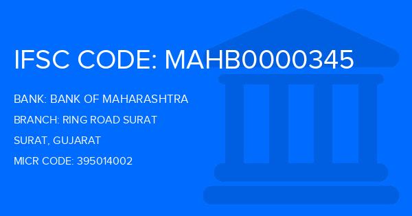 Bank Of Maharashtra (BOM) Ring Road Surat Branch IFSC Code