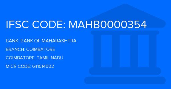 Bank Of Maharashtra (BOM) Coimbatore Branch IFSC Code