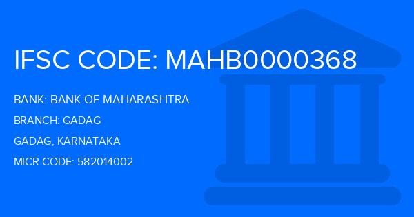 Bank Of Maharashtra (BOM) Gadag Branch IFSC Code