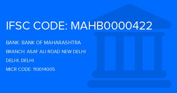 Bank Of Maharashtra (BOM) Asaf Ali Road New Delhi Branch IFSC Code