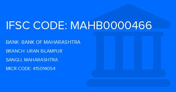 Bank Of Maharashtra (BOM) Uran Islampur Branch IFSC Code