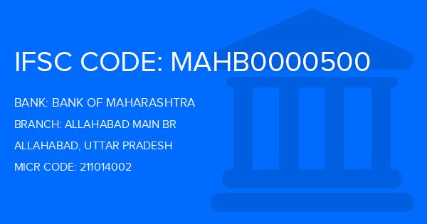 Bank Of Maharashtra (BOM) Allahabad Main Br Branch IFSC Code