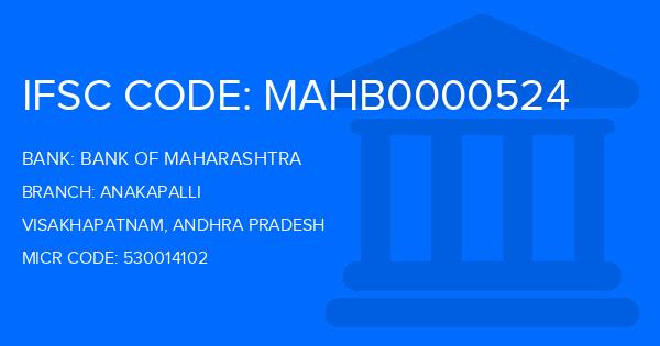 Bank Of Maharashtra (BOM) Anakapalli Branch IFSC Code