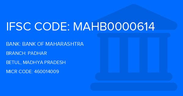 Bank Of Maharashtra (BOM) Padhar Branch IFSC Code