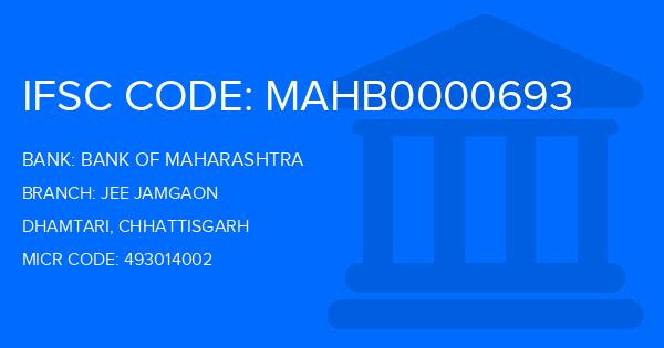 Bank Of Maharashtra (BOM) Jee Jamgaon Branch IFSC Code