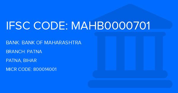 Bank Of Maharashtra (BOM) Patna Branch IFSC Code