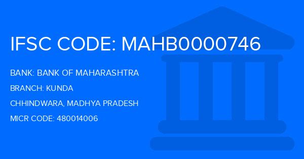 Bank Of Maharashtra (BOM) Kunda Branch IFSC Code
