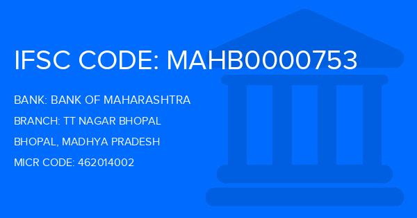 Bank Of Maharashtra (BOM) Tt Nagar Bhopal Branch IFSC Code