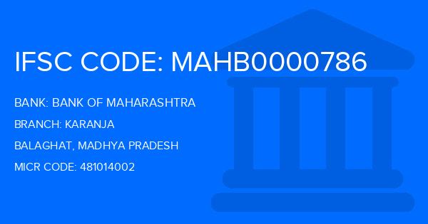 Bank Of Maharashtra (BOM) Karanja Branch IFSC Code