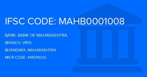 Bank Of Maharashtra (BOM) Virsi Branch IFSC Code