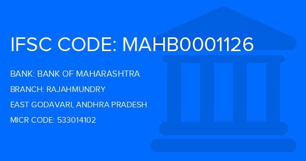 Bank Of Maharashtra (BOM) Rajahmundry Branch IFSC Code