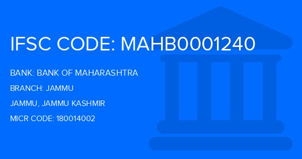 Bank Of Maharashtra (BOM) Jammu Branch IFSC Code
