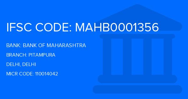 Bank Of Maharashtra (BOM) Pitampura Branch IFSC Code
