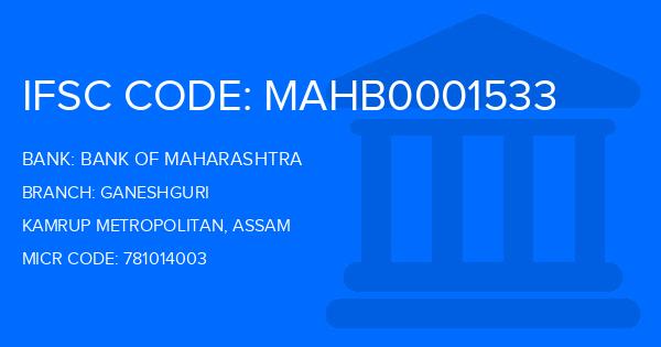Bank Of Maharashtra (BOM) Ganeshguri Branch IFSC Code