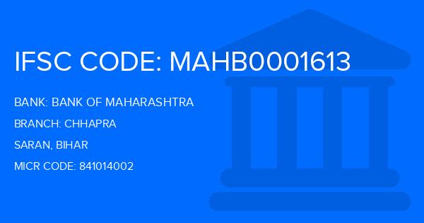 Bank Of Maharashtra (BOM) Chhapra Branch IFSC Code