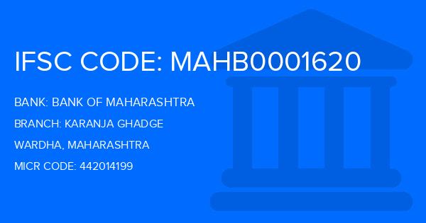 Bank Of Maharashtra (BOM) Karanja Ghadge Branch IFSC Code