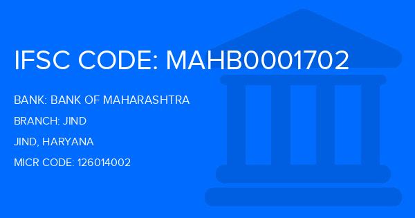 Bank Of Maharashtra (BOM) Jind Branch IFSC Code