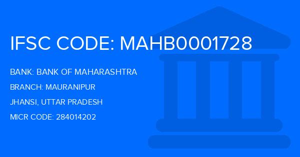 Bank Of Maharashtra (BOM) Mauranipur Branch IFSC Code