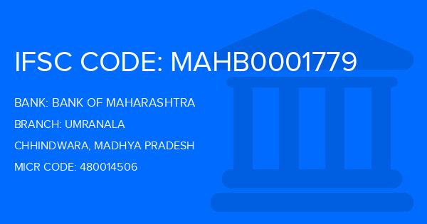 Bank Of Maharashtra (BOM) Umranala Branch IFSC Code