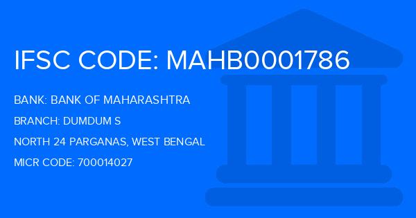 Bank Of Maharashtra (BOM) Dumdum S Branch IFSC Code