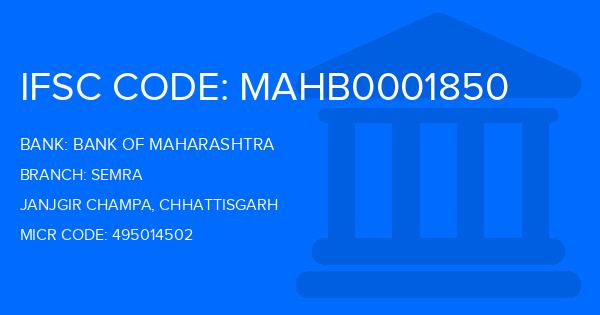 Bank Of Maharashtra (BOM) Semra Branch IFSC Code