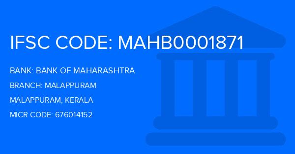 Bank Of Maharashtra (BOM) Malappuram Branch IFSC Code
