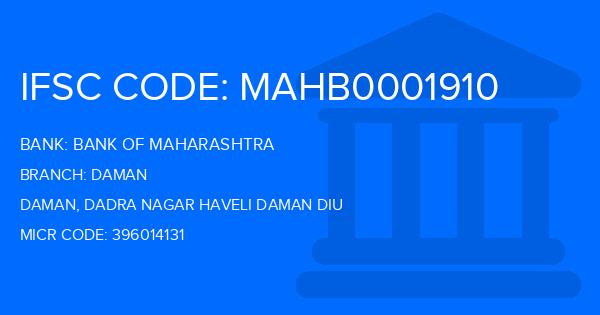 Bank Of Maharashtra (BOM) Daman Branch IFSC Code