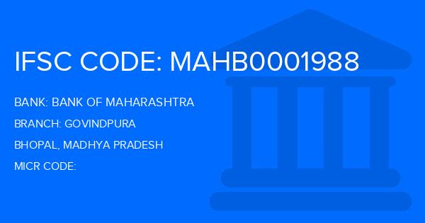Bank Of Maharashtra (BOM) Govindpura Branch IFSC Code