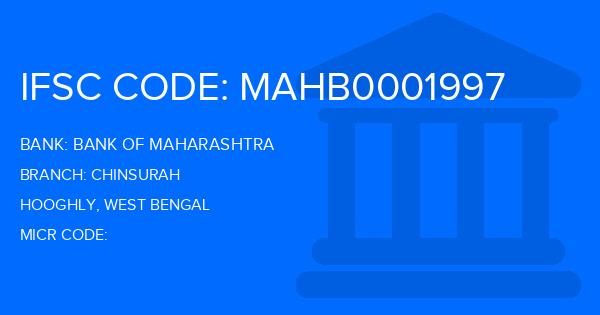 Bank Of Maharashtra (BOM) Chinsurah Branch IFSC Code