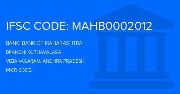 Bank Of Maharashtra (BOM) Kothavalasa Branch IFSC Code