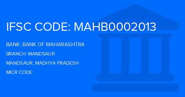 Bank Of Maharashtra (BOM) Mandsaur Branch IFSC Code