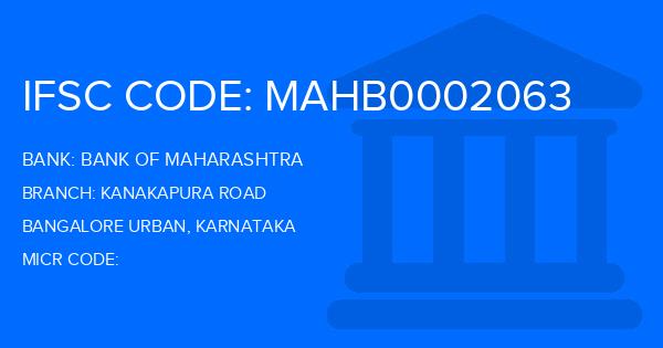 Bank Of Maharashtra (BOM) Kanakapura Road Branch IFSC Code